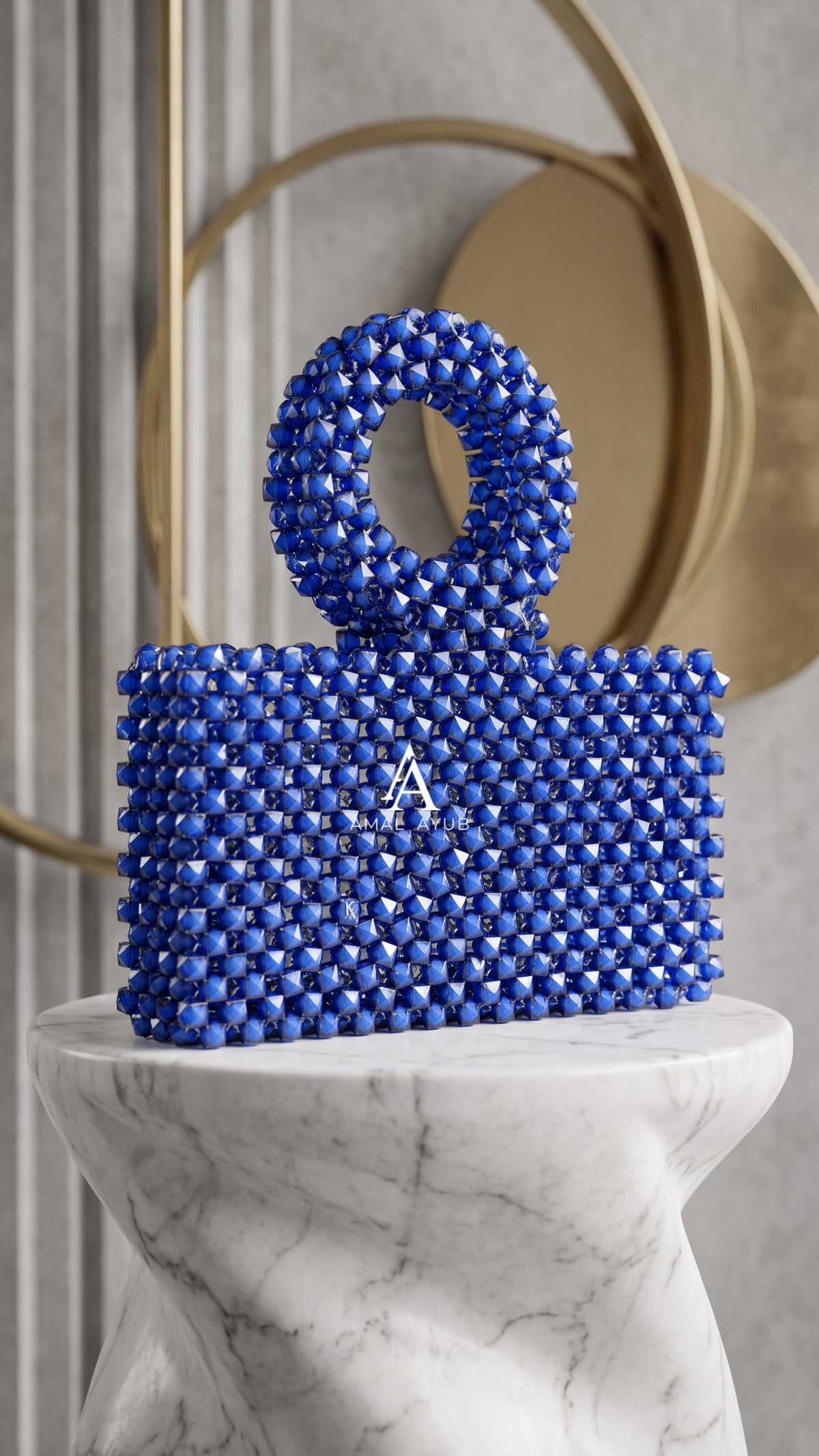 Cobalt Crystal Signature Handmade Bag