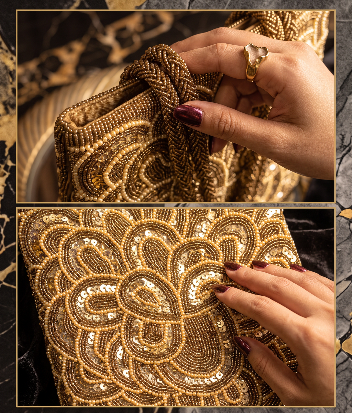 Golden Wedding Handbag | Perfect for Weddings & Festive occasions