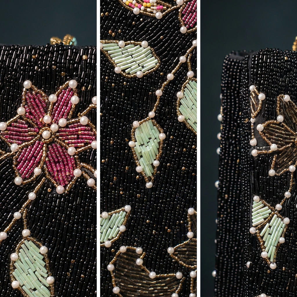 Beaded Black Pearl Evening Bag for Weddings & Parties | Amal Ayub