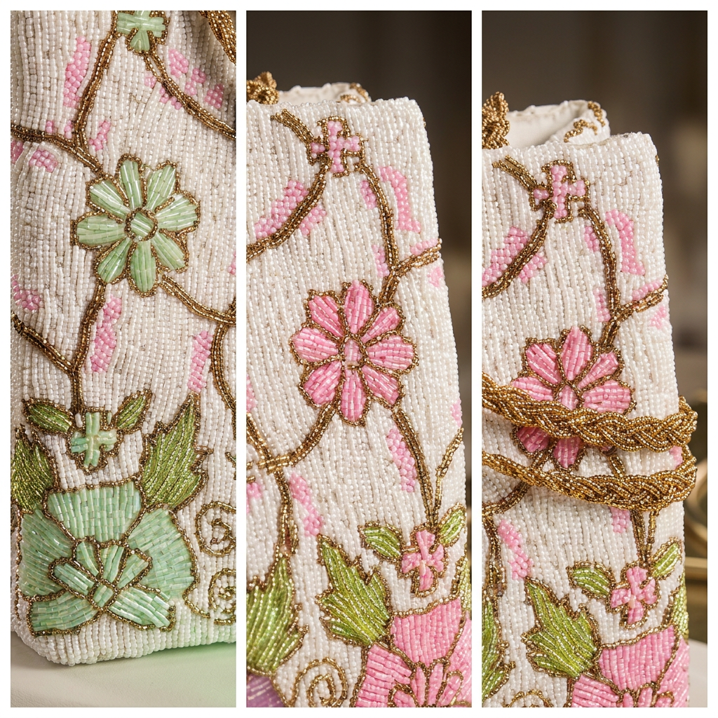 Pastel Beaded Evening Bag for Weddings | Amal Ayub