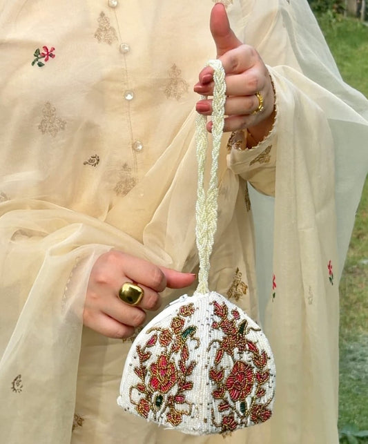 Pyramid Style Potli clutch - Amal Ayub