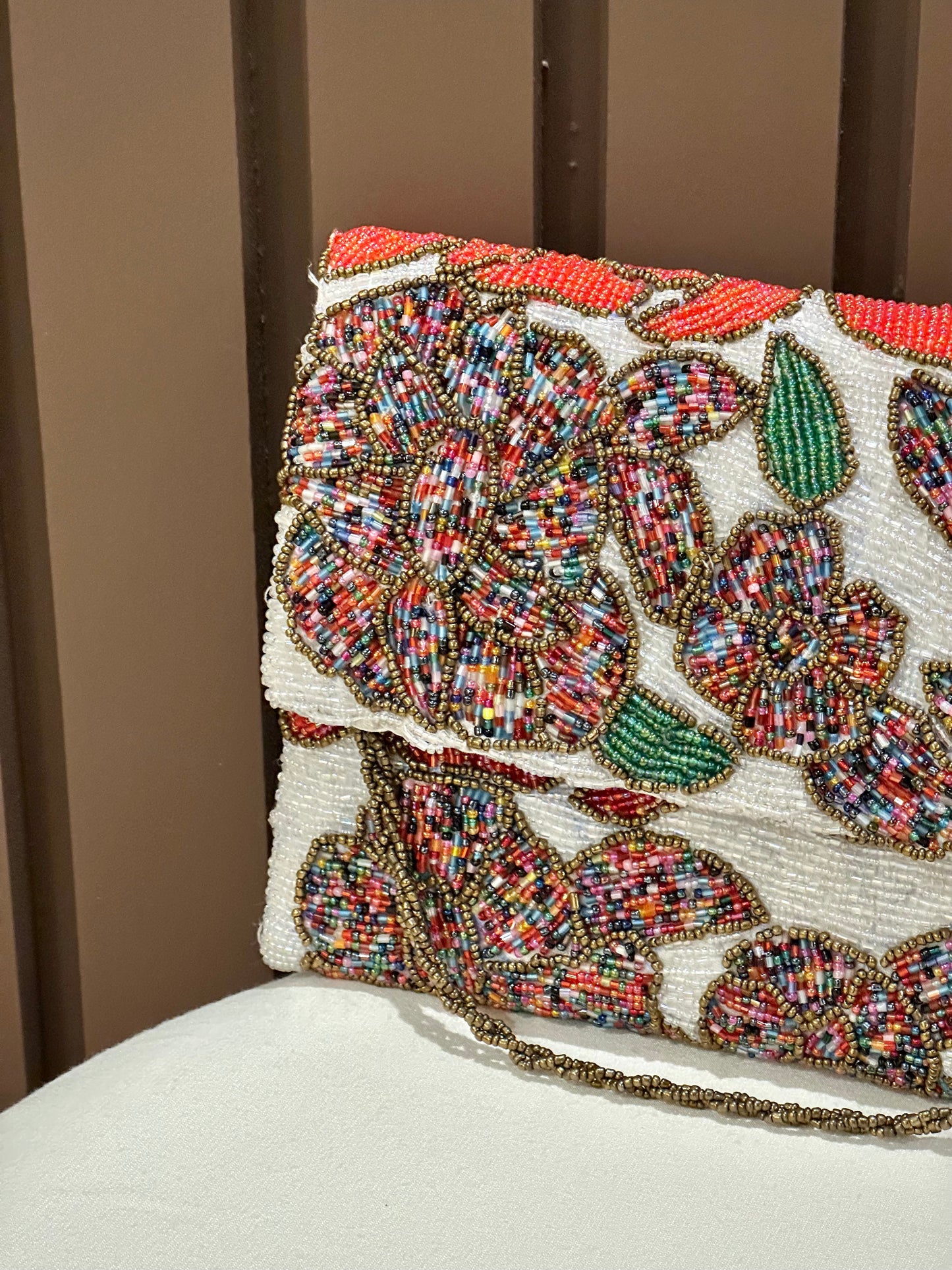 Handembellished clutch