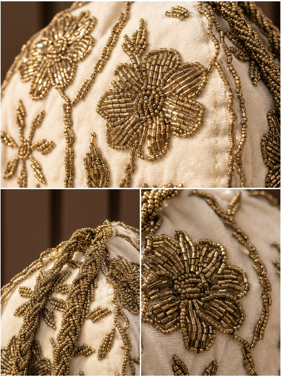 Gold Handmade Potli | Perfect for Weddings and Parties