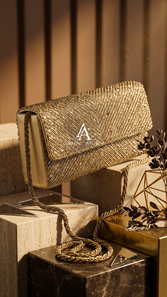 Golden Handbag Clutch |