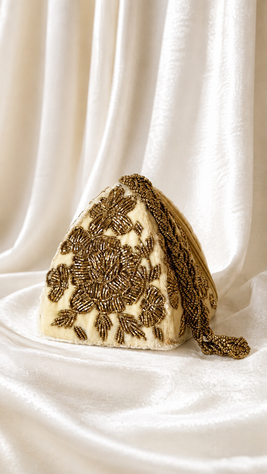 Gold potli clutch bag for girls