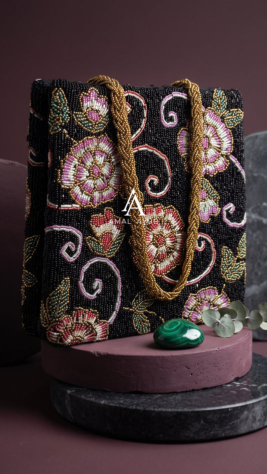Hand Embellished Floral Handbag | Parties & Weddings