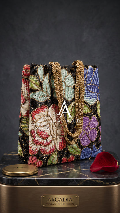 Multicolor Beaded Evening Bag for Weddings | Amal Ayub