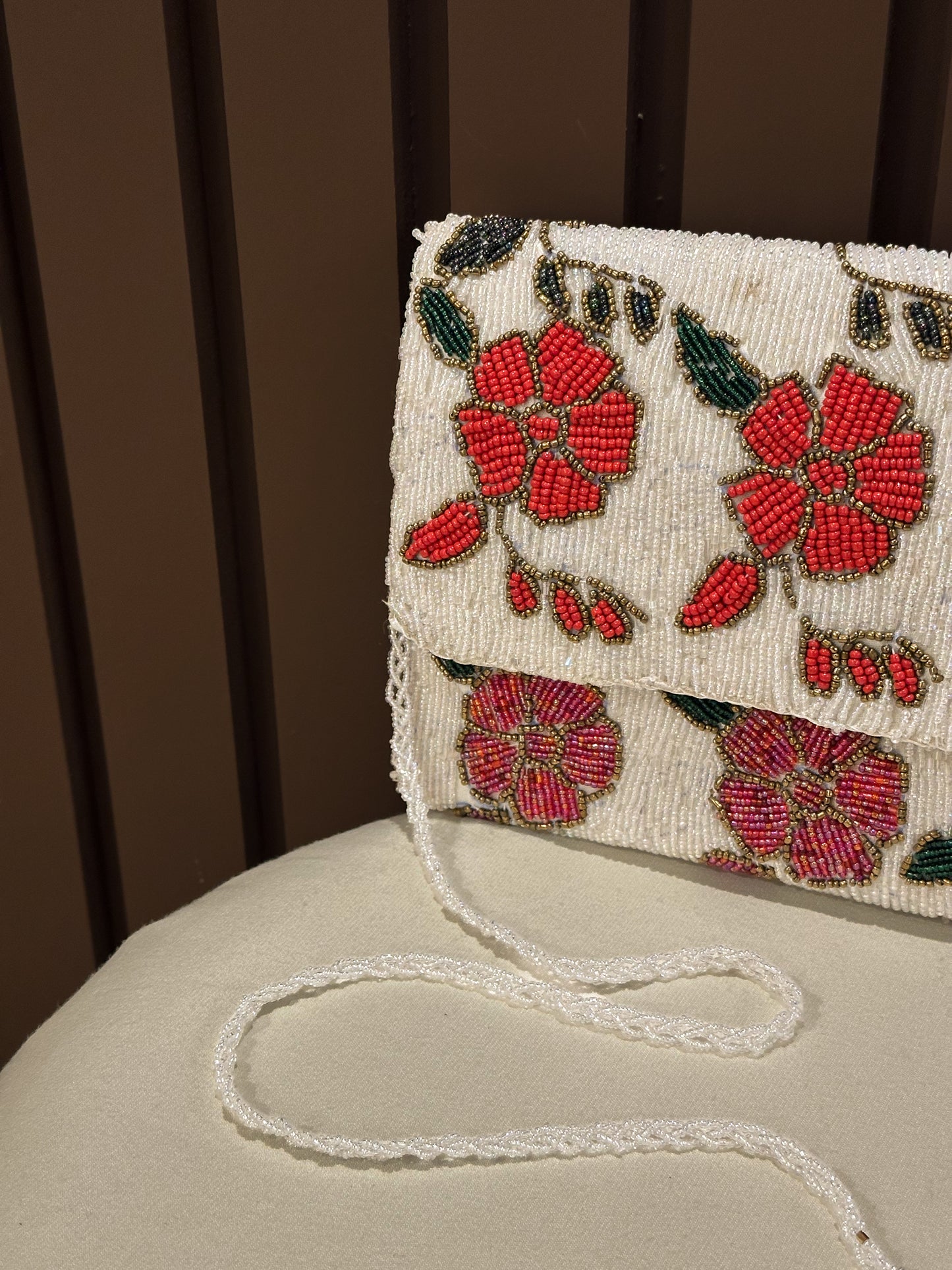 Hand embellished clutch
