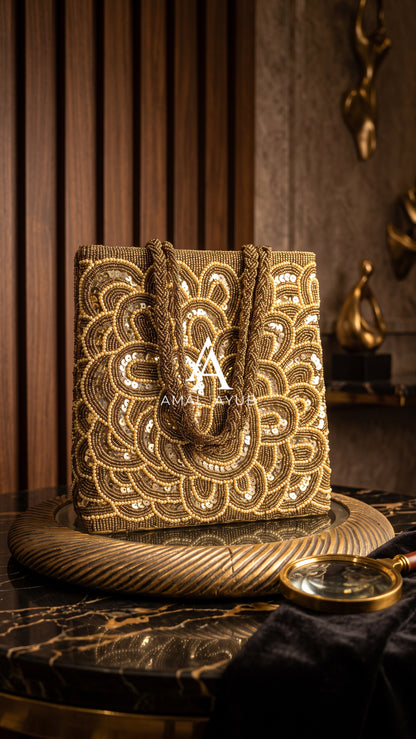 Golden Wedding Handbag | Perfect for Weddings & Festive occasions