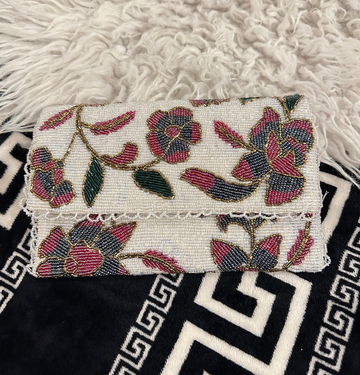 Handmade Pink Floral Clutch