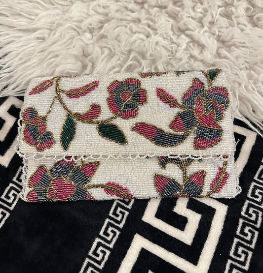 Handmade Pink Floral Clutch