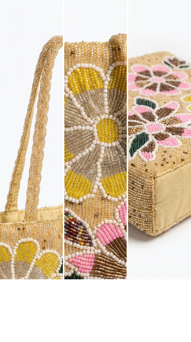 FLORAL LUXE Beaded bag | Perfect for Weddings and Events