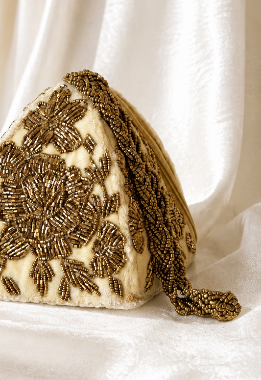Gold potli clutch bag for girls