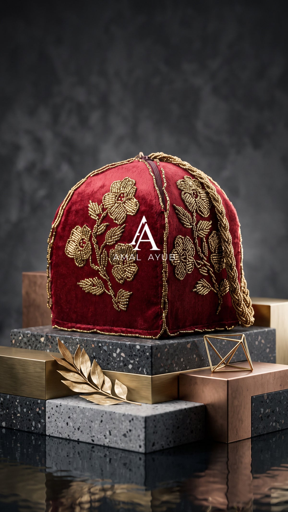 Red and Gold Handmade Potli | Weddings & Parties