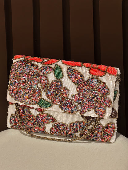 Handembellished clutch