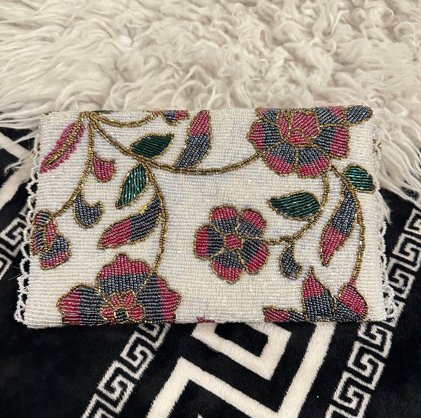 Handmade Pink Floral Clutch