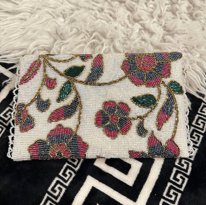 Handmade Pink Floral Clutch