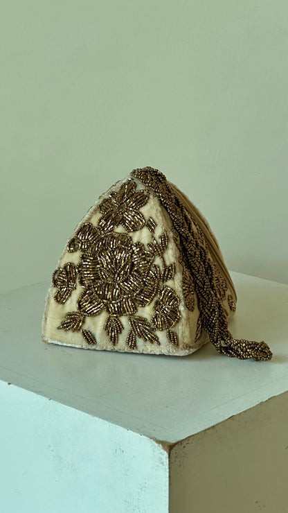 Gold potli clutch bag for girls