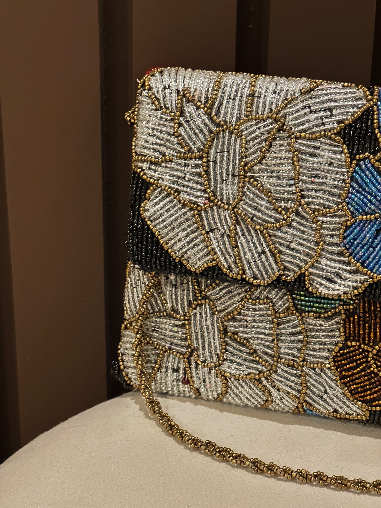 Handcrafted Black Luxury Clutch- Shoulder bag- Evening Purse