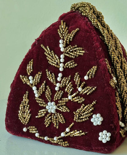 Maroon Potli Clutch