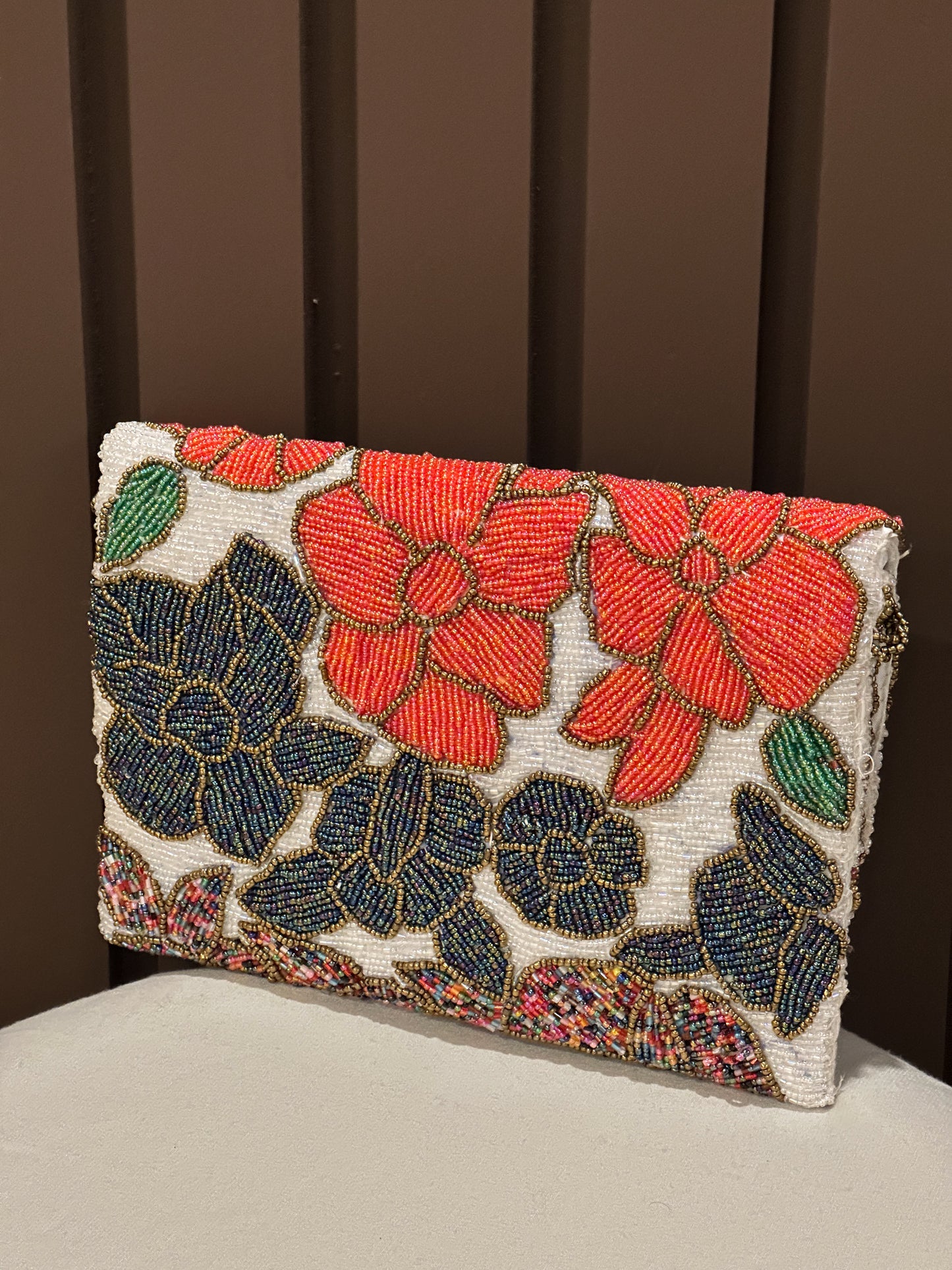Handembellished clutch