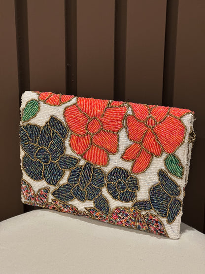 Handembellished clutch