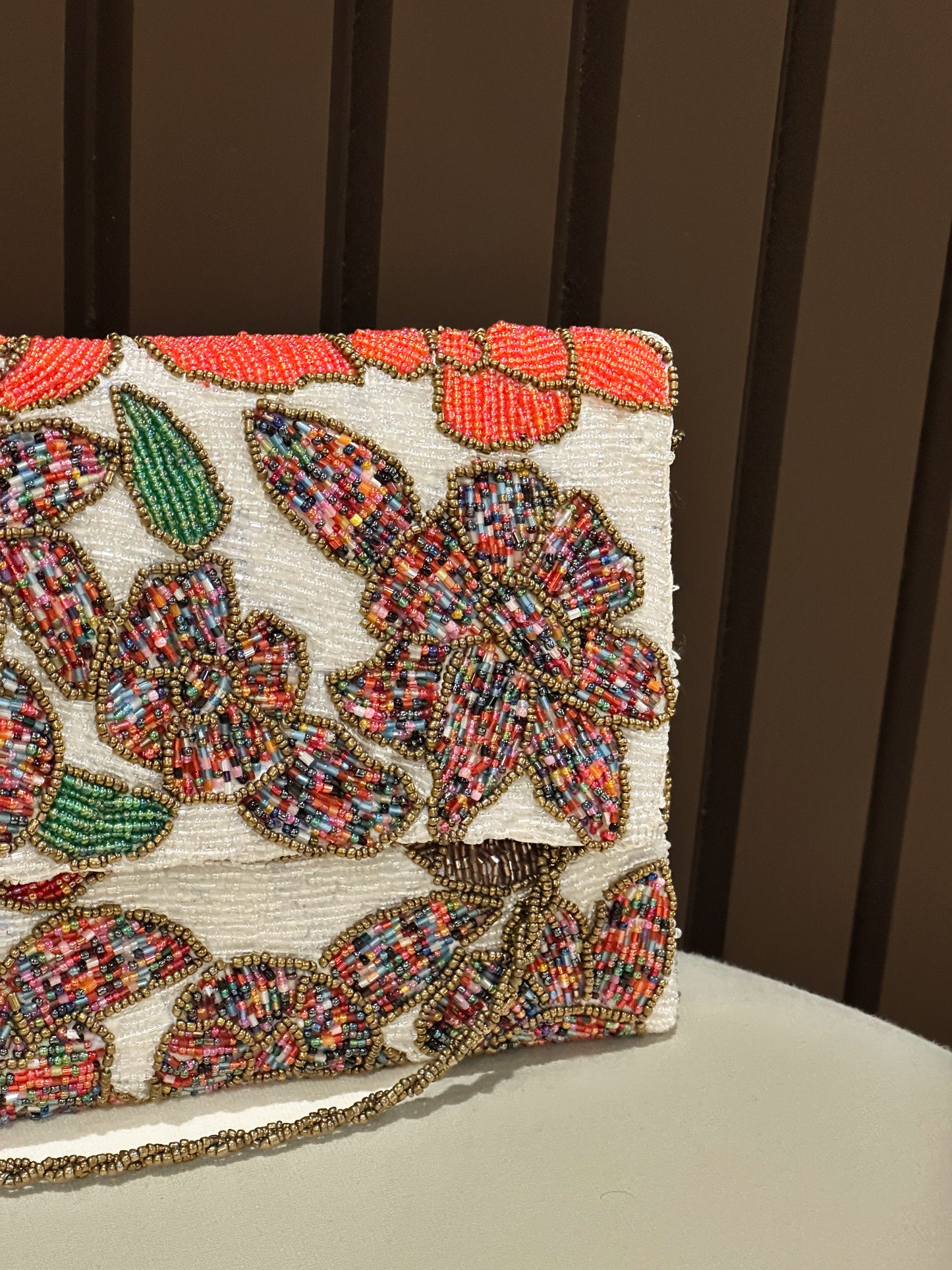 Handembellished clutch