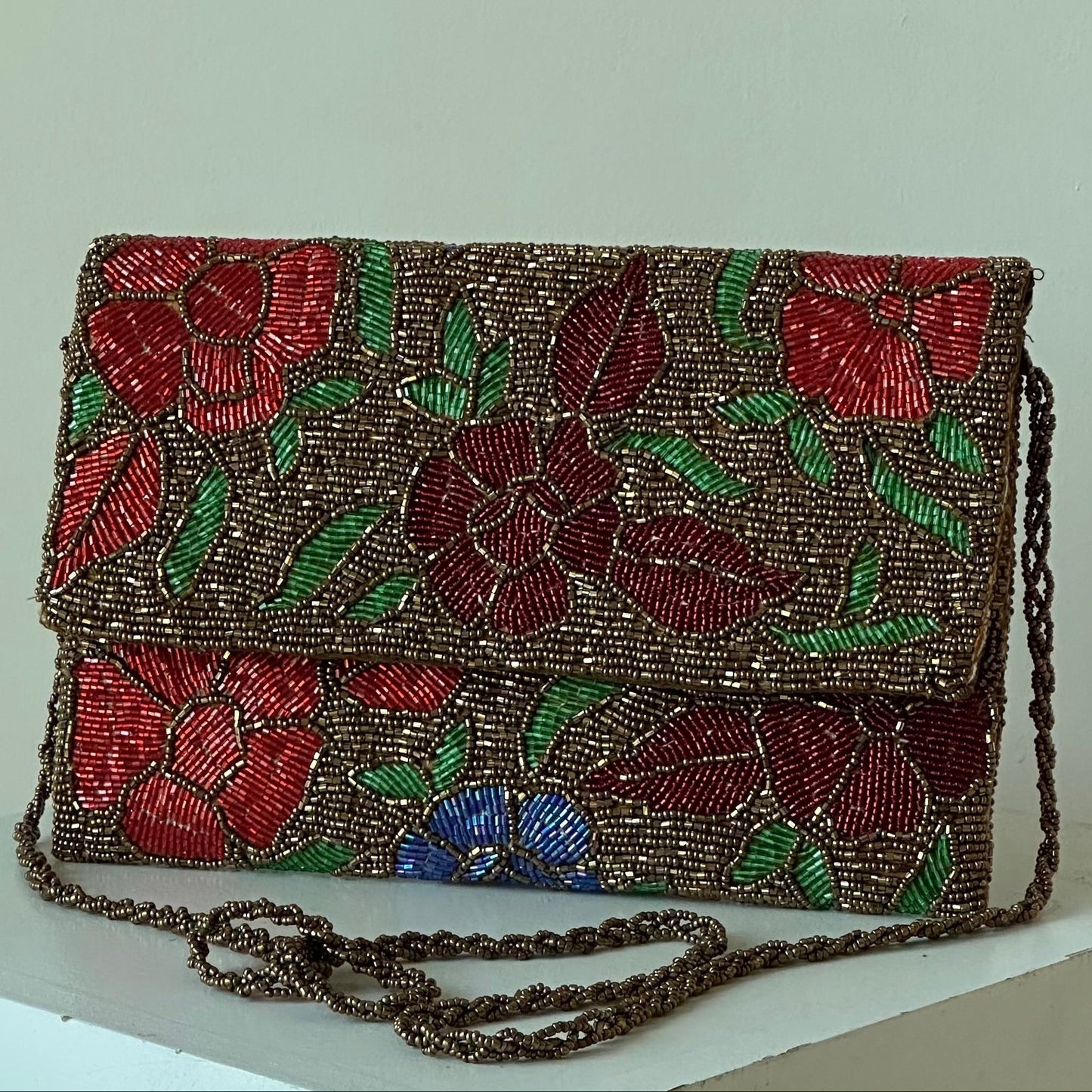 Gold motif wedding clutch purse