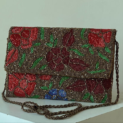 Gold motif wedding clutch purse
