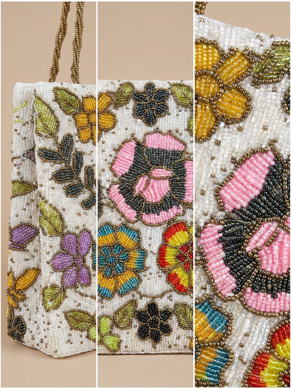 Beaded Bloom Garden Beaded Bag
