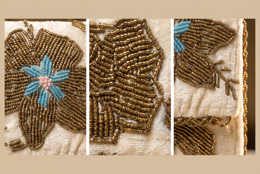 Beaded Golden Clutch | Perfect for weddings and parties