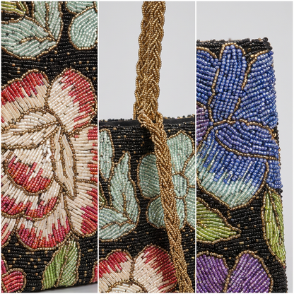 Multicolor Beaded Evening Bag for Weddings | Amal Ayub