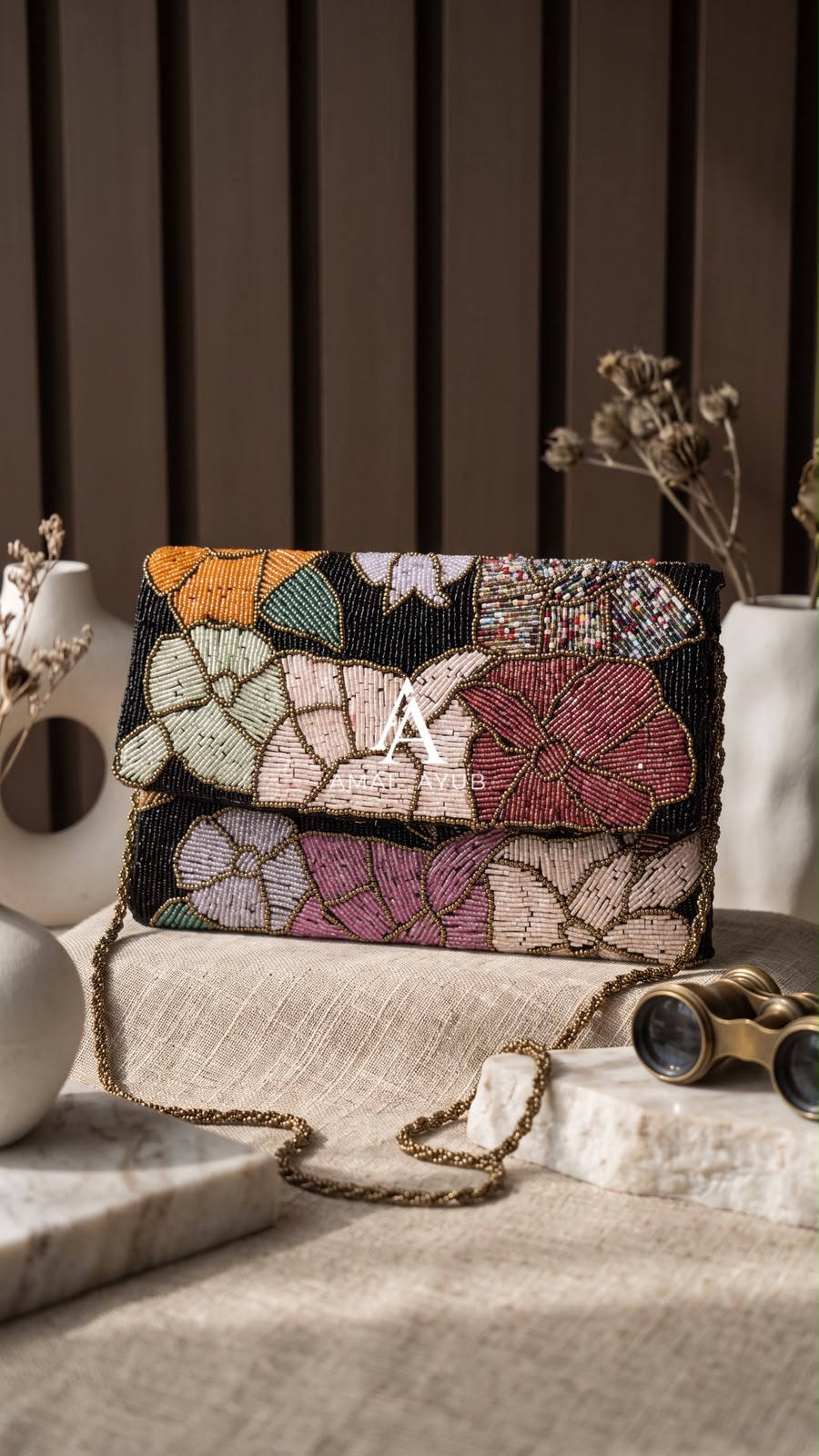 Origami Petal Flap Clutch – Amal Ayub