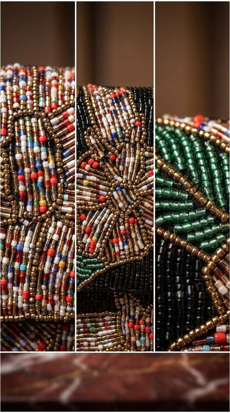 Beaded Antique Mosaic Flap Clutch – Amal Ayub