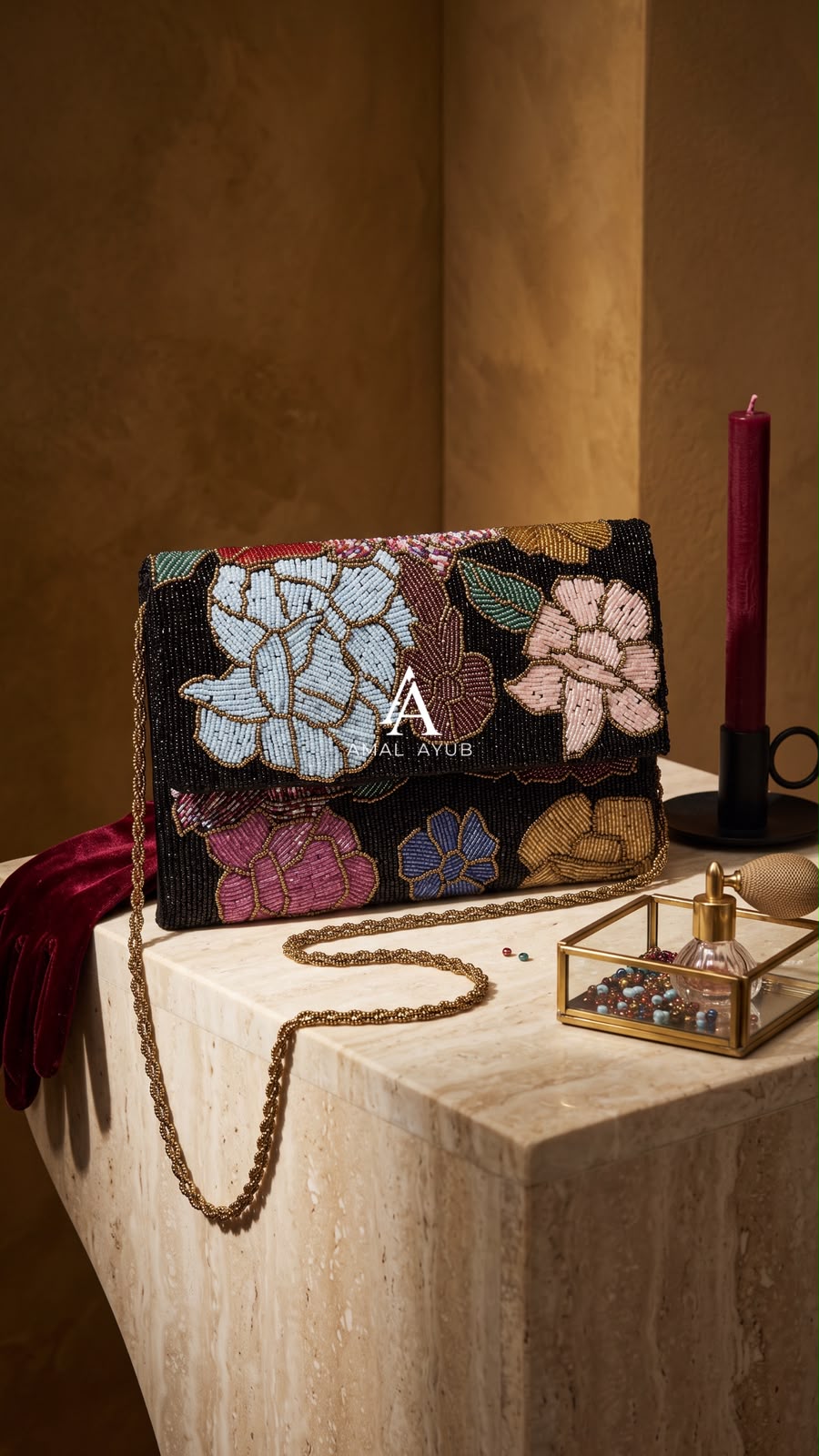 Powder Blue Flap Clutch – Amal Ayub