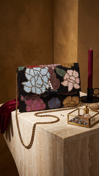 Powder Blue Flap Clutch – Amal Ayub