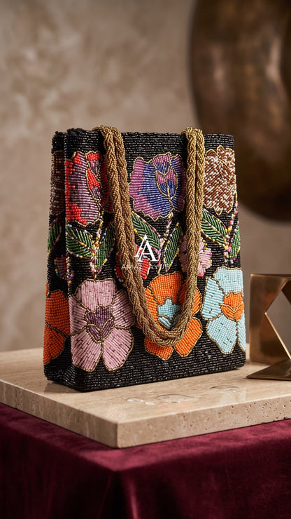 Beaded Sunset Petal Handbag – Amal Ayub
