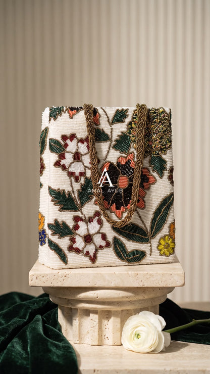Beaded Botanical Bloom Handbag – Amal Ayub