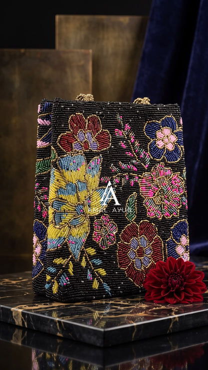 Beaded Ruby Garden Handbag – Amal Ayub