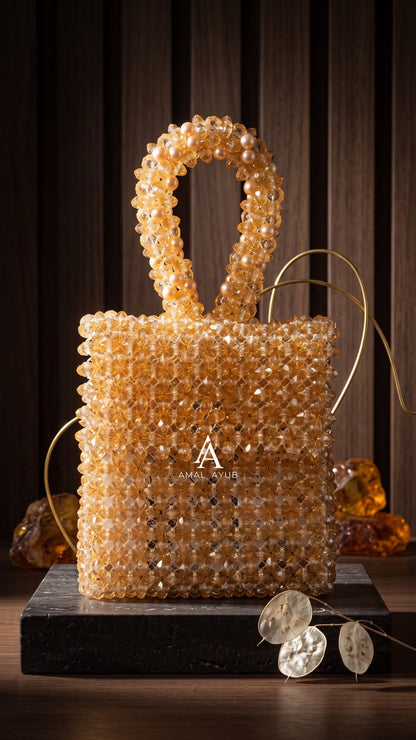 Gold Champagne Crystal Handbag – Amal Ayub