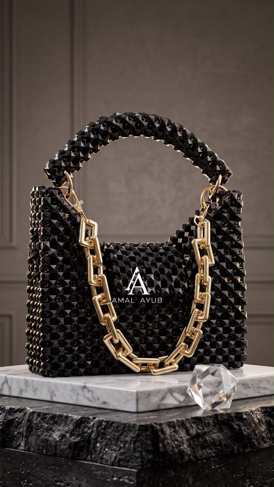 Onyx Crystal Handbag – Amal Ayub