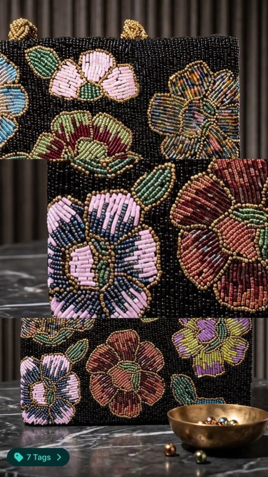 Beaded Sovereign Garden Handmade Bag - Amal Ayub