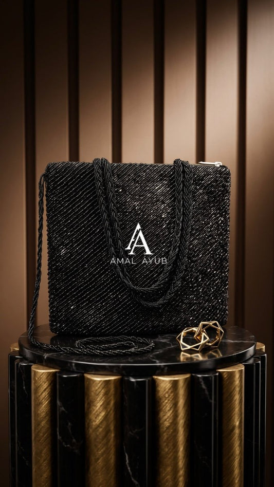 Black Handmade Bag | Weddings | Parties | - Amal Ayub