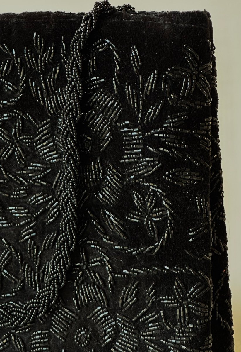 Black structured embellished handbag - Amal Ayub