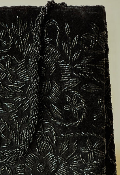 Black structured embellished handbag - Amal Ayub