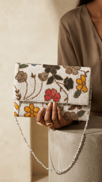 Bloom Floral Clutch - Evening clutch - Amal Ayub