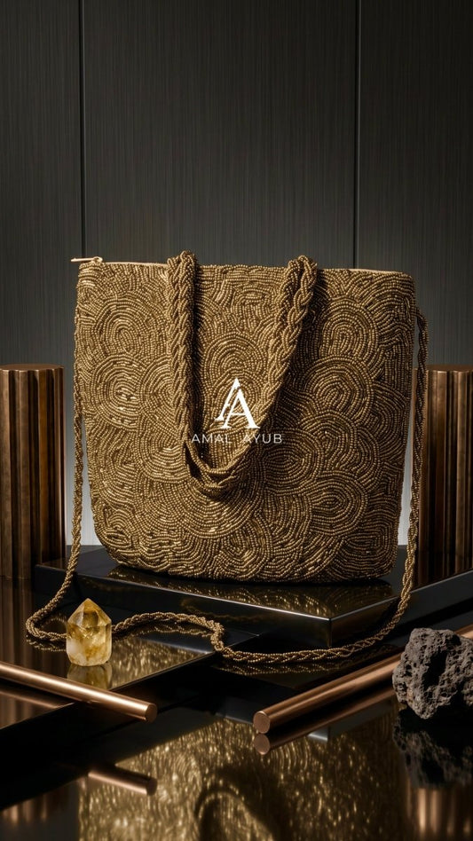 Golden Wedding Handbag | Perfect for Weddings & Festive occasions - Amal Ayub