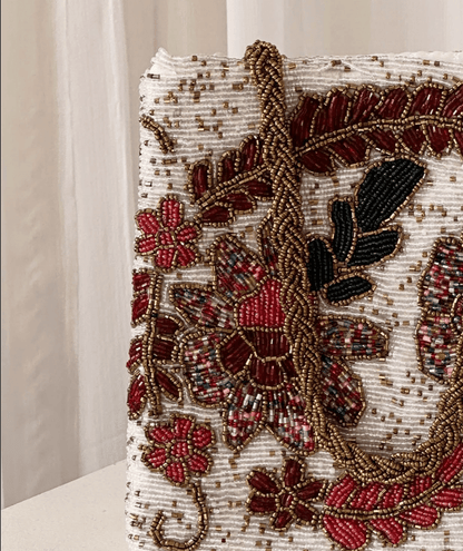 Multicolour patchwork embellished bag hand embellished bag Amal Ayub 