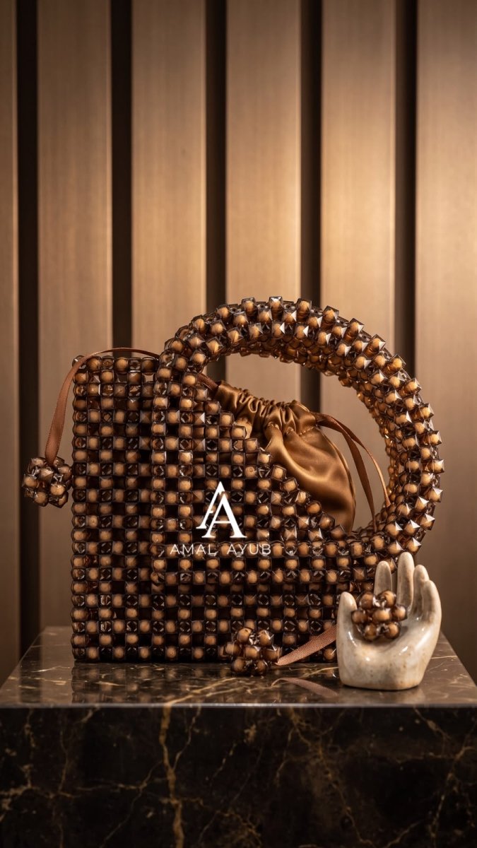 Toffee Crystal Handbag – Amal Ayub - Amal Ayub