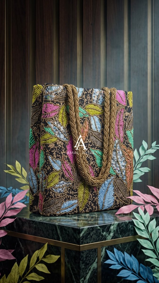 Tropic Leaf Handbag – Amal Ayub - Amal Ayub